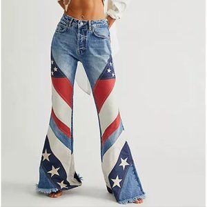 Free People American Flag Jeans - Betsy Flare